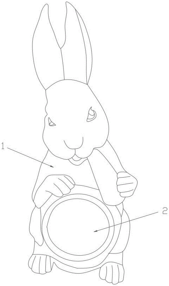 一种兔子型工艺品的制作方法
