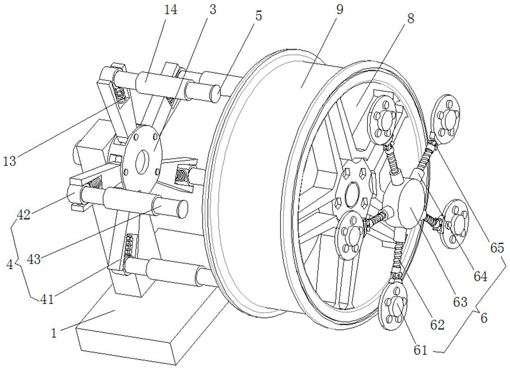 一种汽车轮毂喷漆生产用的辅助定位装置的制作方法