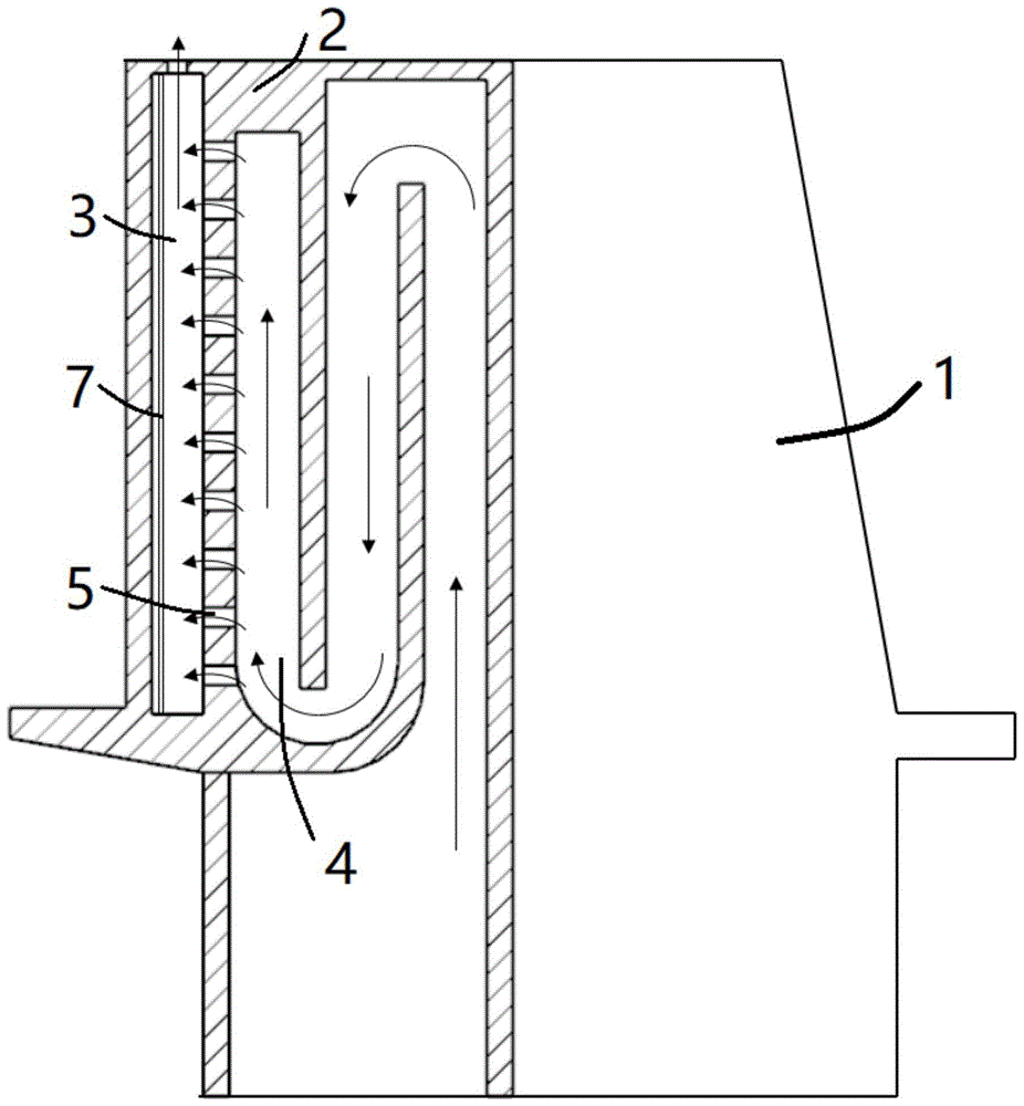 一种涡轮叶片前缘带凹槽的冷却结构的制作方法