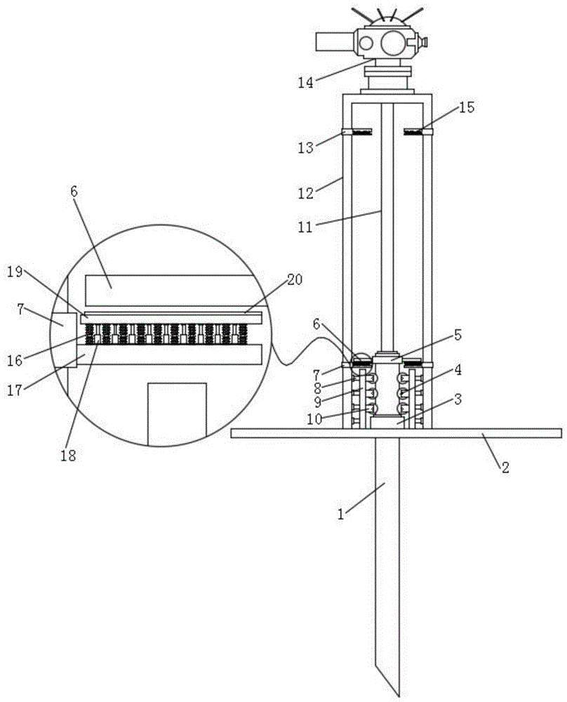 一种用于角式钟罩阀的阀杆固定机构的制作方法