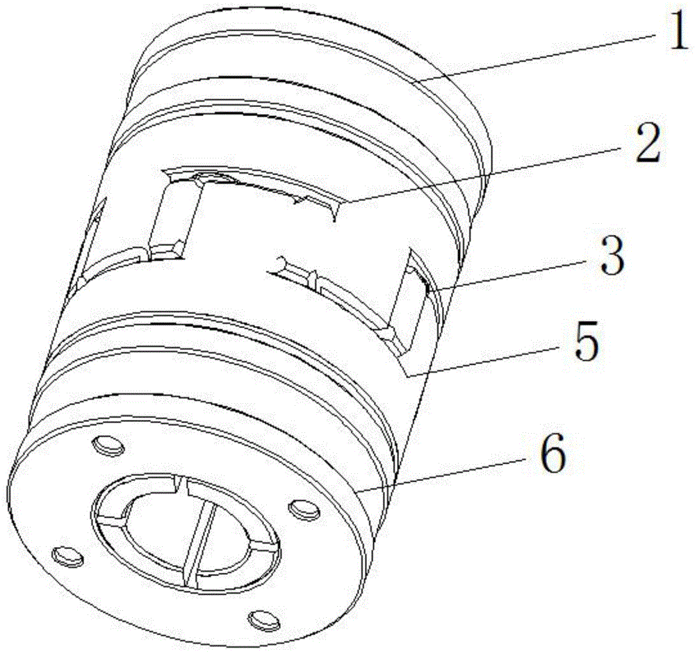 梅花型胀套夹紧方式铝合金联轴器的制作方法