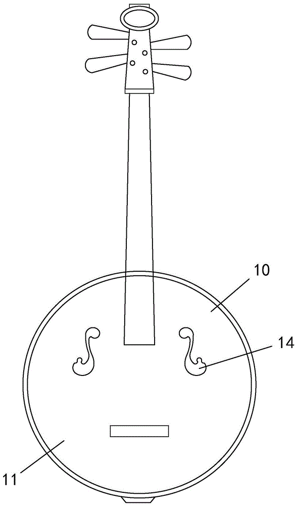 带环形整体式音梁的阮的制作方法