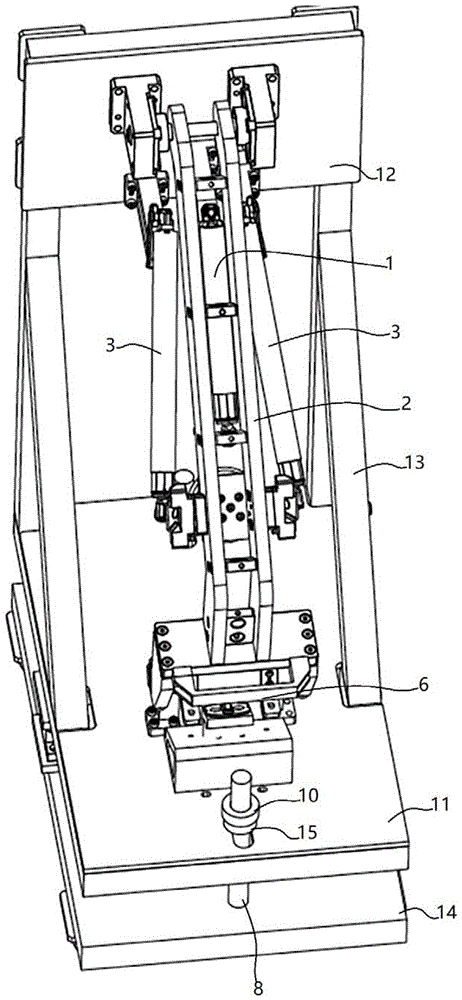 一种坡度可调的三杆式电动撑杆测试台架的制作方法