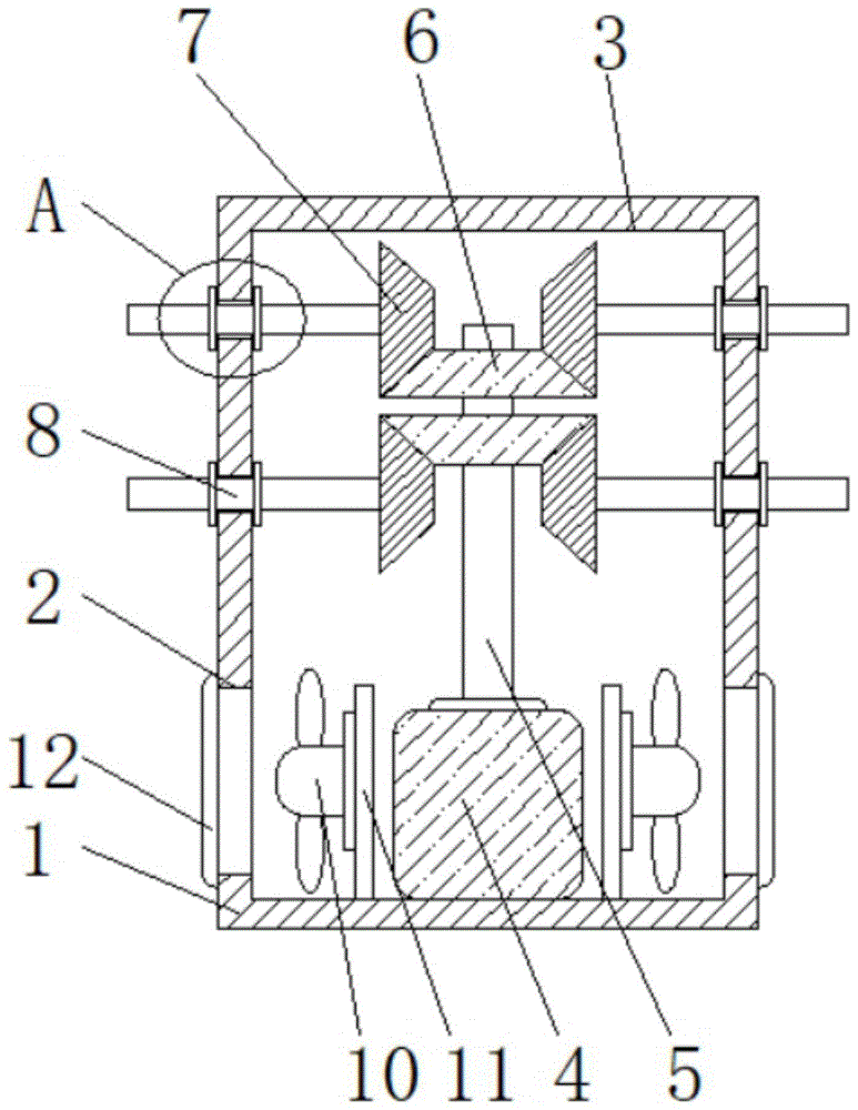 一种电机直角输出齿轮箱装置的制作方法