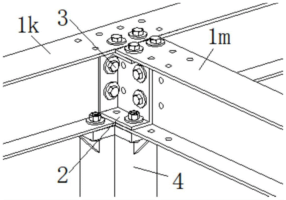 一种由两根钢梁形成的T型节点梁柱连接结构的制作方法