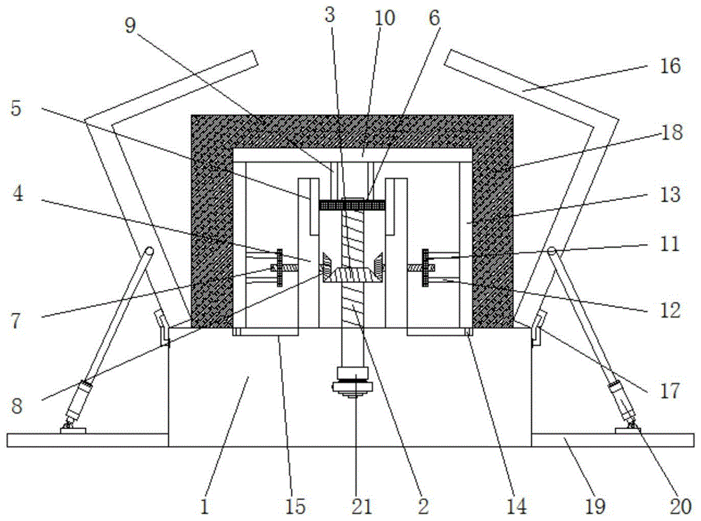 一种全涨缩型冰箱发泡模具的涨缩结构的制作方法