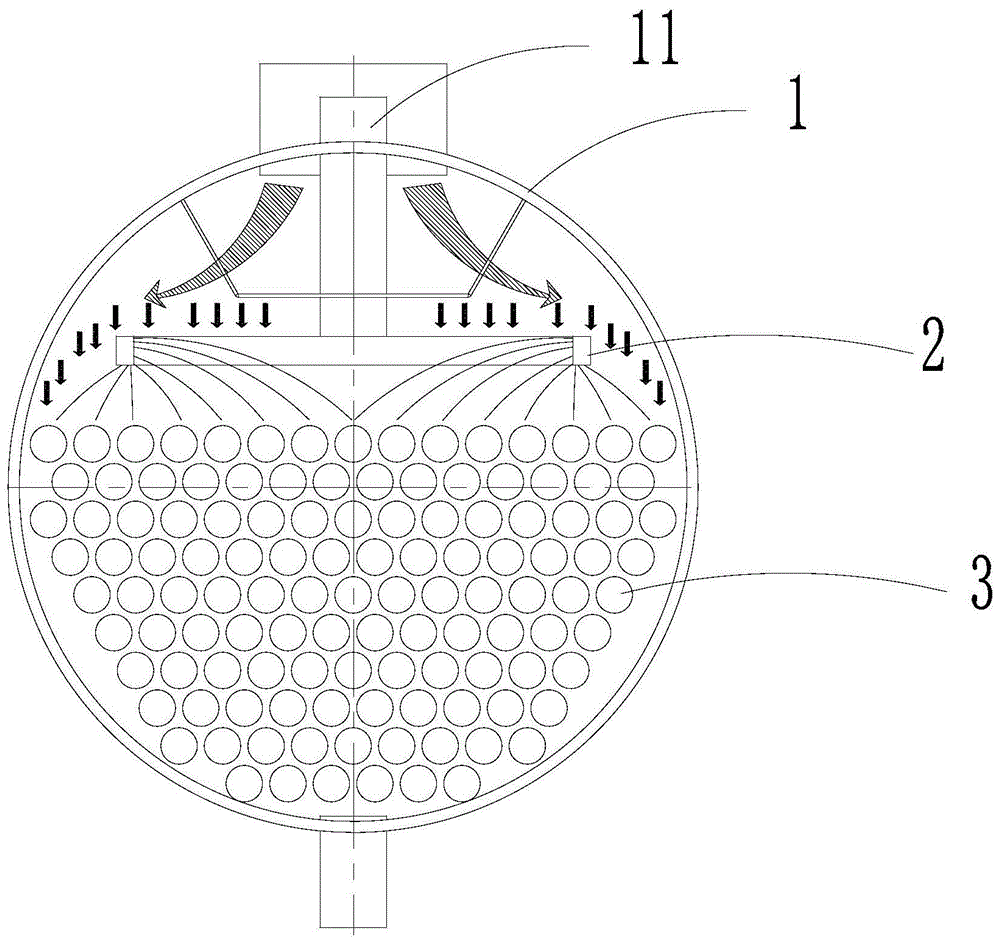 具有避免遮挡效果的布液结构及换热器的制作方法