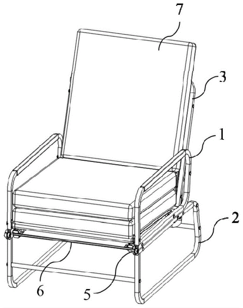 一种折叠椅的坐躺状态变换方法与流程