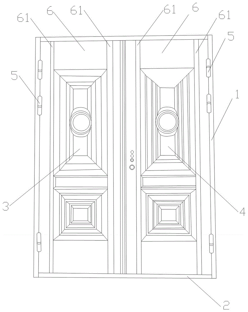 一种新型立体工艺防盗门的制作方法