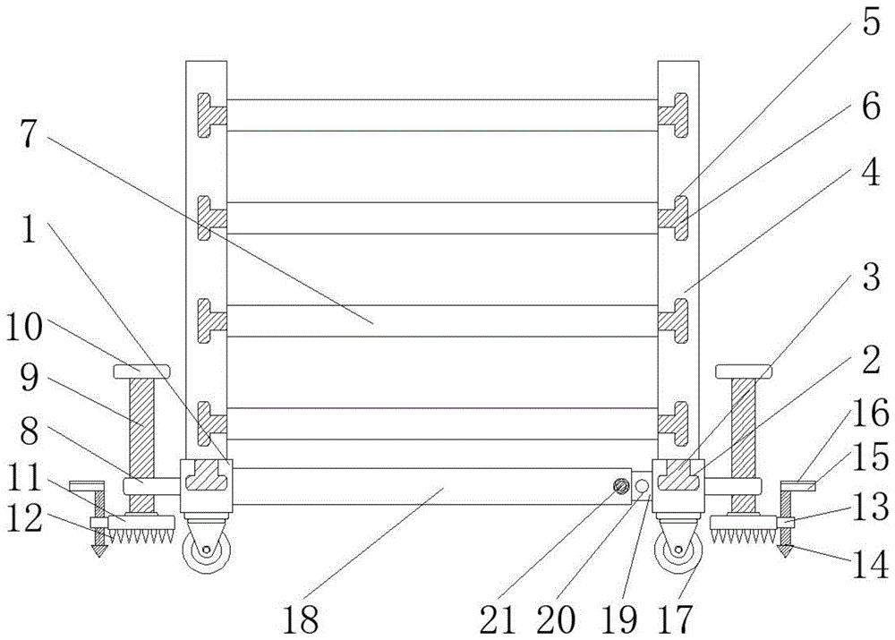 一种建筑工程用管道件整理架的制作方法