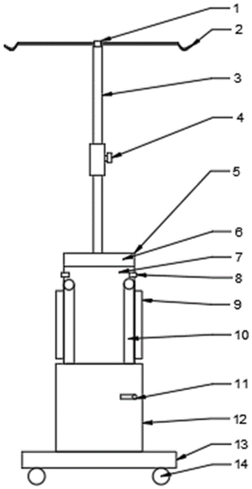 一种移动式支持功能扩展的智能输液架的制作方法