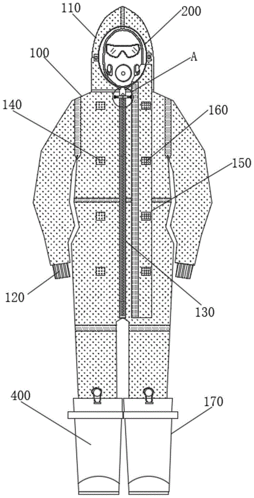 一种具有折叠结构的医用防护服的制作方法