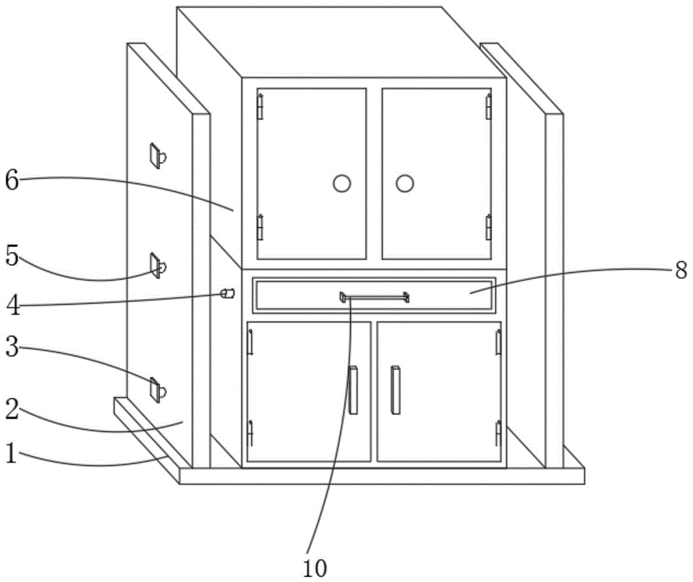 一种组装式多功能橱柜的安装结构的制作方法