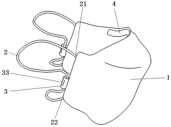 一种能调节耳挂绳长度的口罩的制作方法