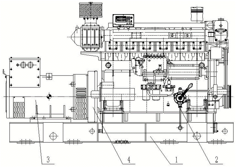 一种船用中速单支撑柴油机发电机组的制作方法