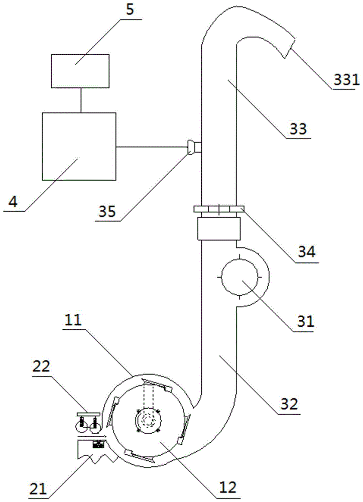 一种物料切碎抛送系统的制作方法