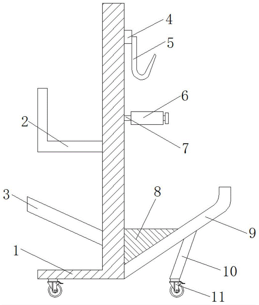 一种消防工具存放架的制作方法