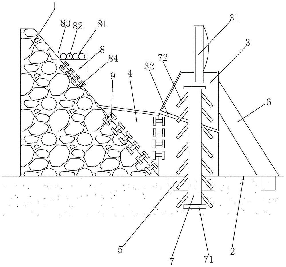 一种具有加固结构的拦石坝的制作方法