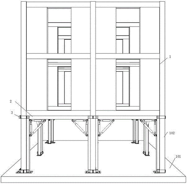 加固底层薄弱建筑结构的阻尼钢框架装置及施工方法与流程