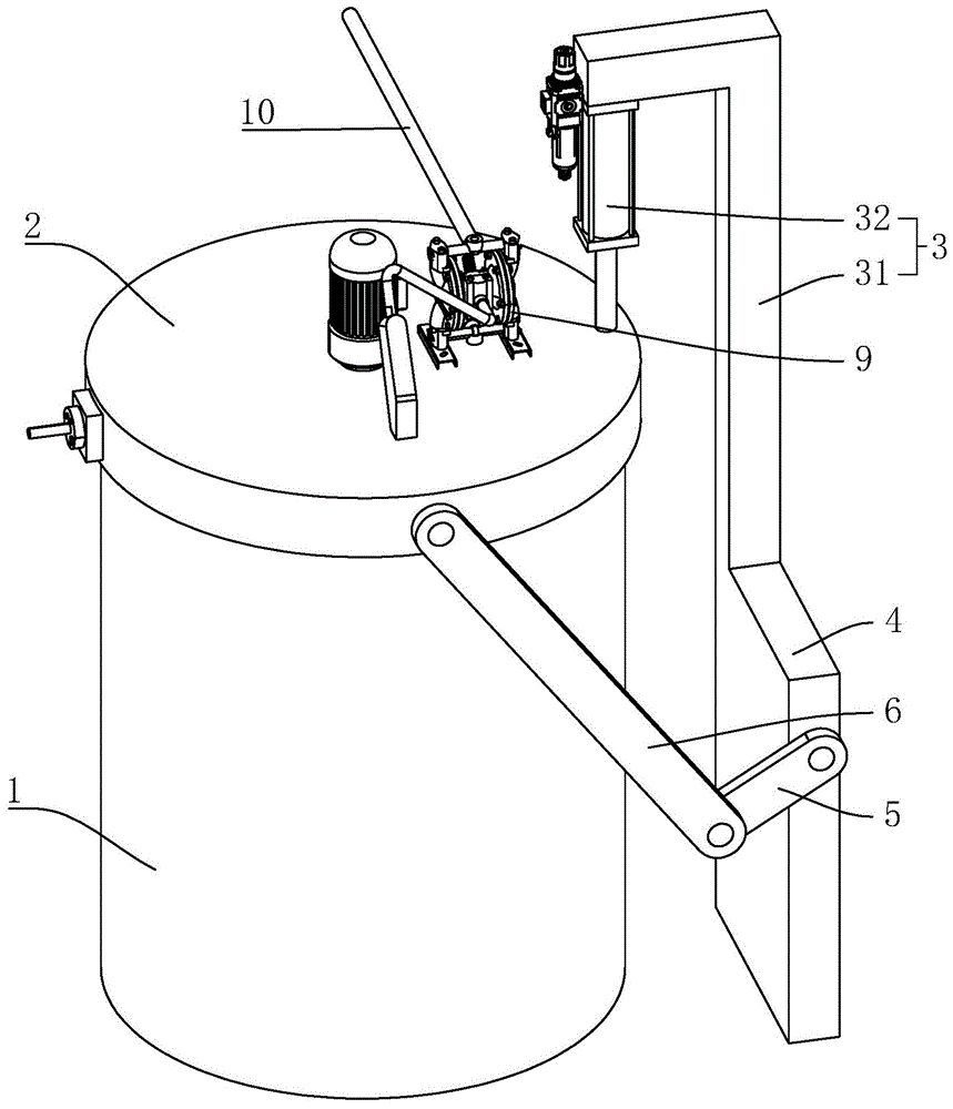 一种具有桶盖自动启闭功能的200L桶搅拌器的制作方法