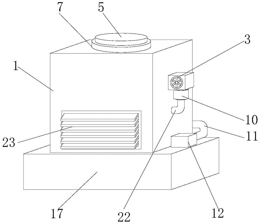 一种下置位水箱连体型封闭式冷却塔的制作方法