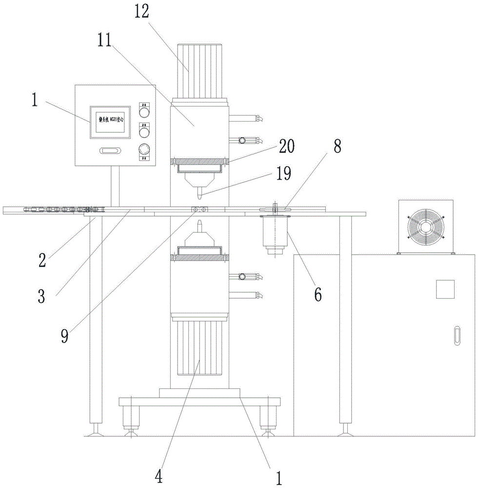 一种空心销轴链条双面自动摆铆机的制作方法