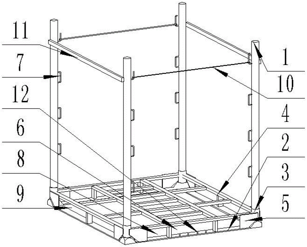 一种拆卸收藏式网格堆垛架的制作方法