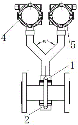 双传感器、双信号处理器涡街流量计的制作方法