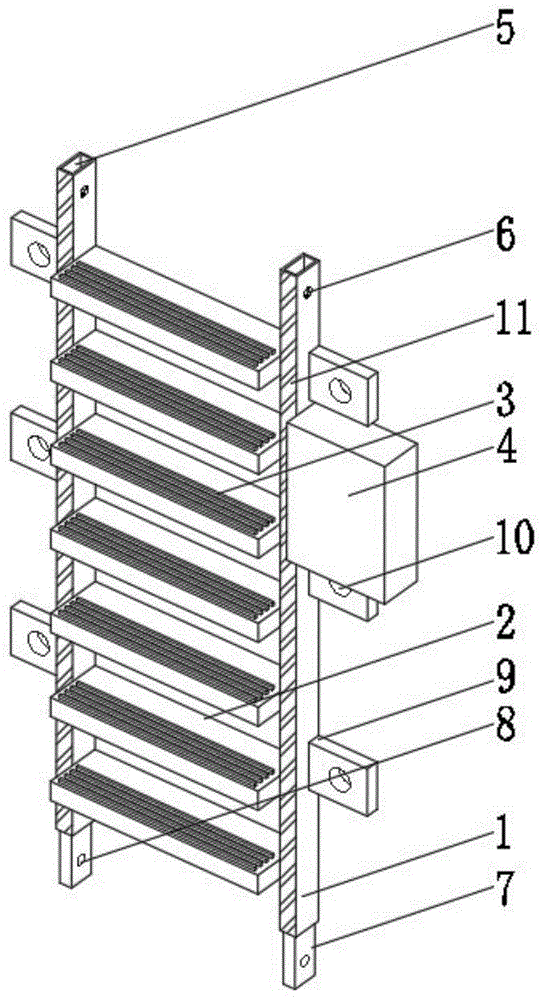 一种电梯井底检修维护用爬梯的制作方法