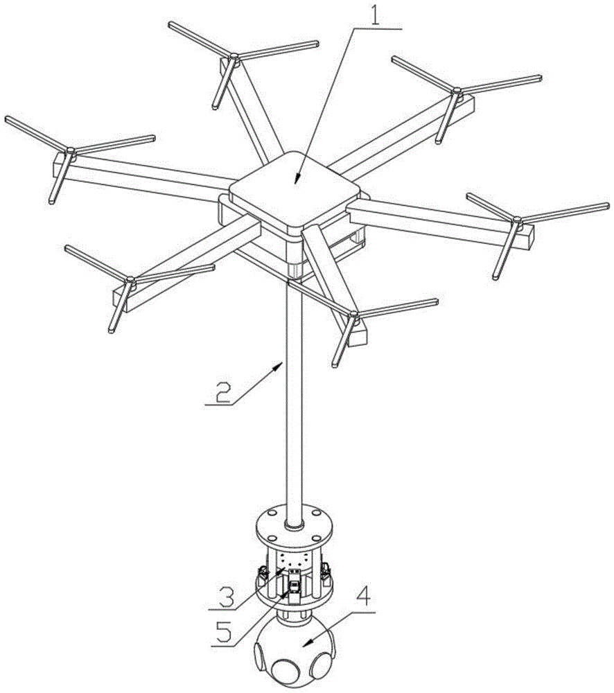 一种飞行器吊挂全景相机的高稳定性结构的制作方法