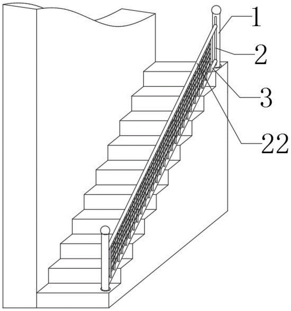 一种楼梯防护杆的制作方法