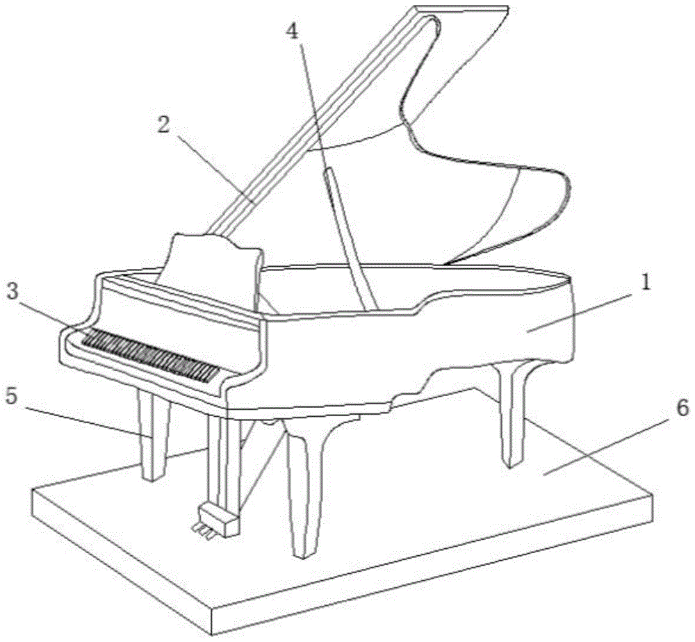 一种新型三角钢琴的制作方法