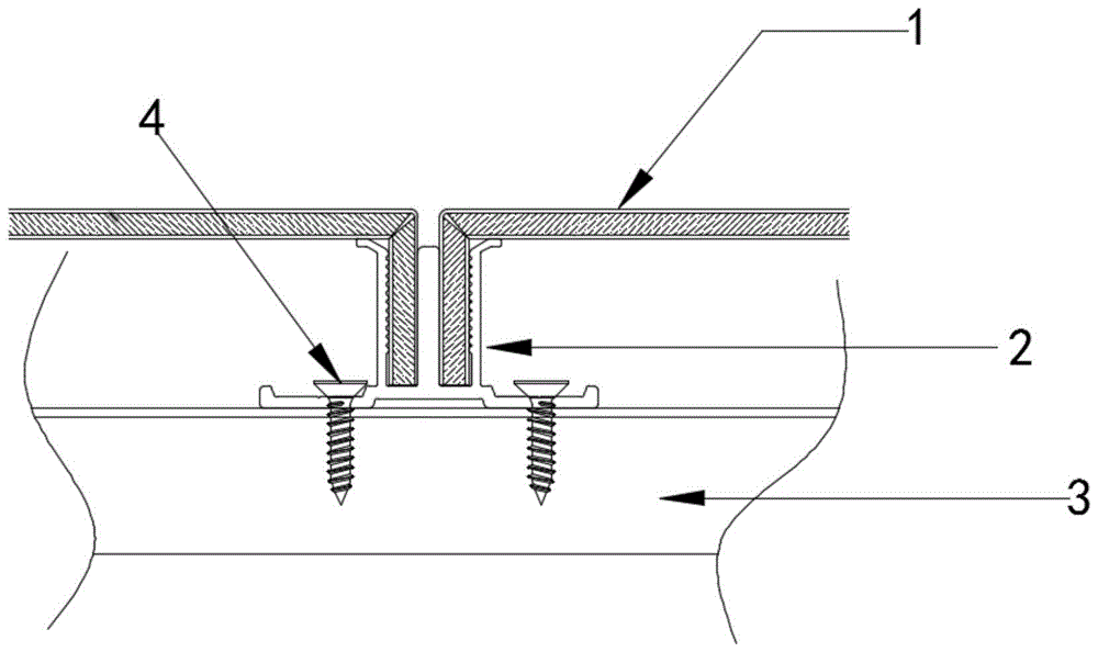 金属复合板暗卡离缝安装结构的制作方法