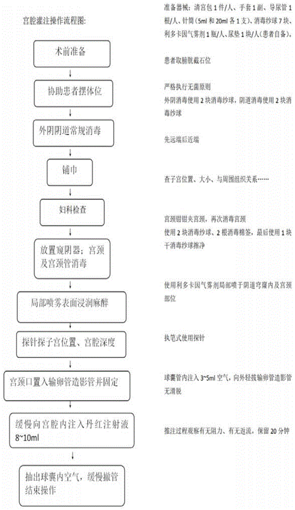 宫腔灌注丹红注射液在防治血瘀型宫腔粘连中的应用的制作方法