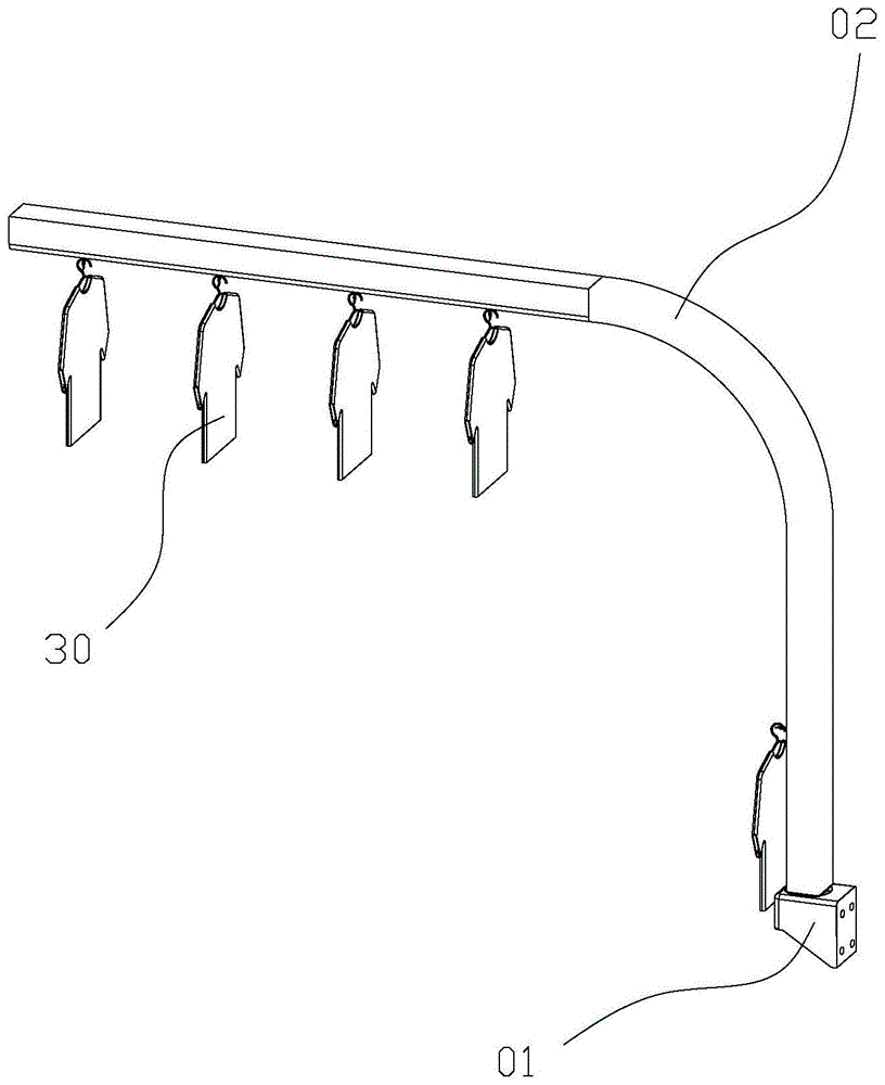 竖拱形外悬式晾衣机的制作方法