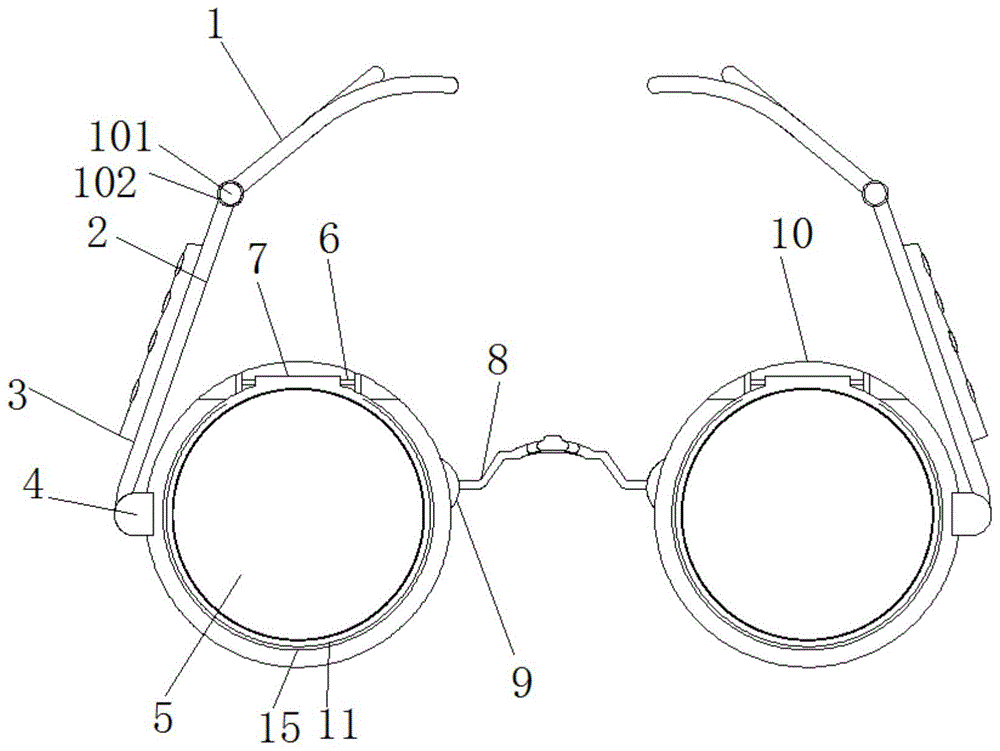 一种具有折叠镜框的蓝牙眼镜的制作方法