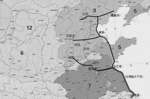 华北平原区域沿海线与东中等不同输水线路及水系联合组网数字化调水方法与流程