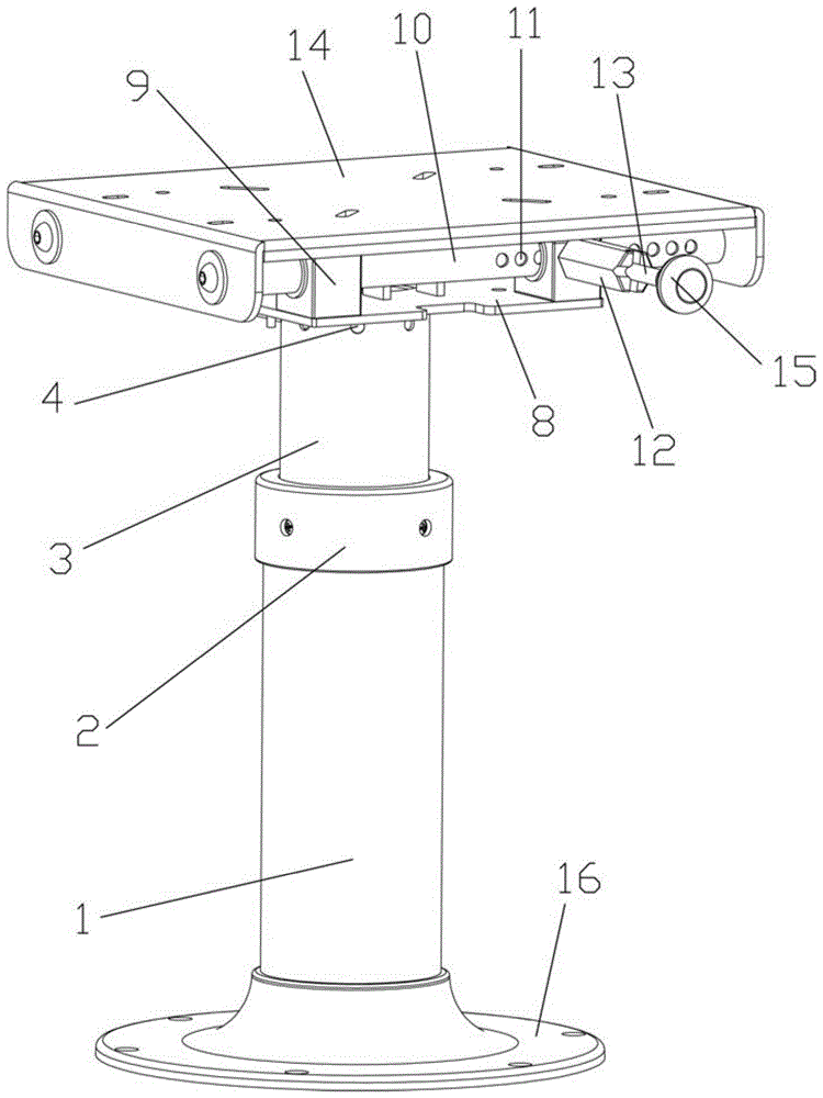 一种大型船用座椅调节底座的制作方法