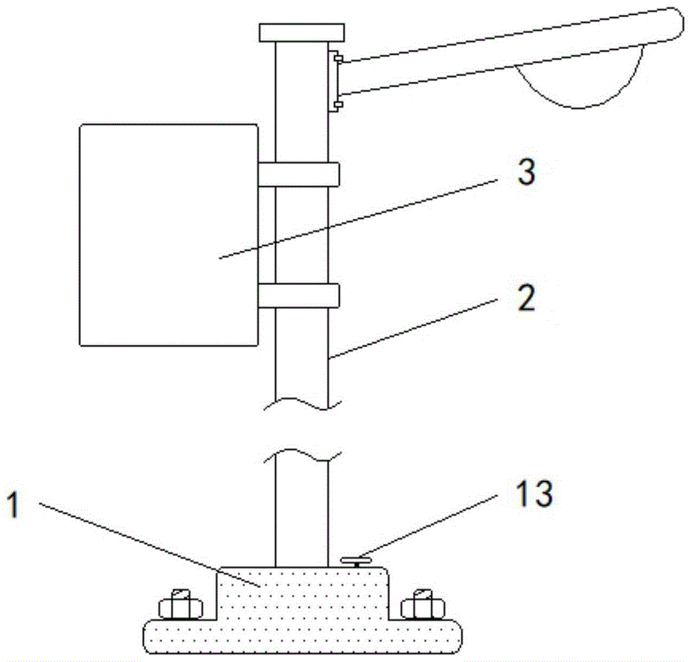一种模块化智慧路灯复合灯杆框架集成安装结构的制作方法