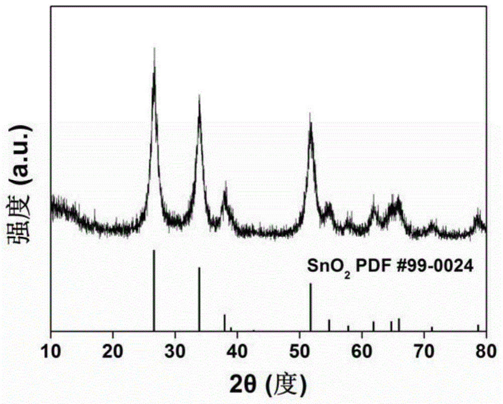 一种氮掺杂碳纳米SnO2复合材料及其制备方法和应用与流程
