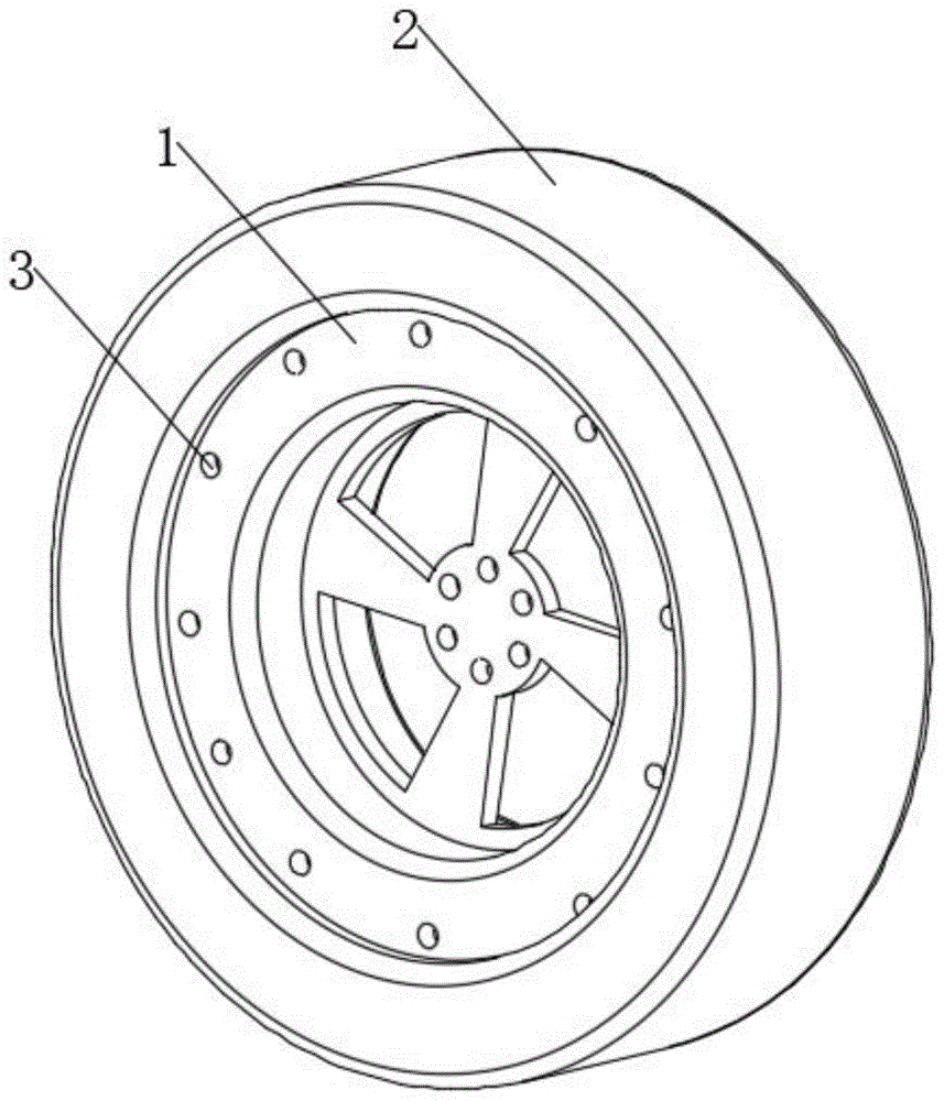 一种连接免充气轮胎的轮毂的制作方法