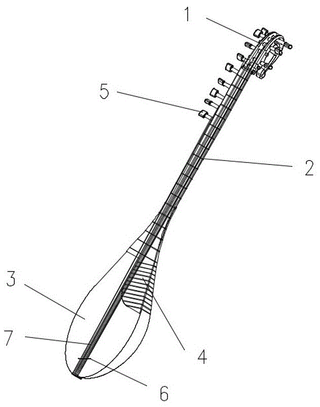 一种曲颈塔尔琴的制作方法