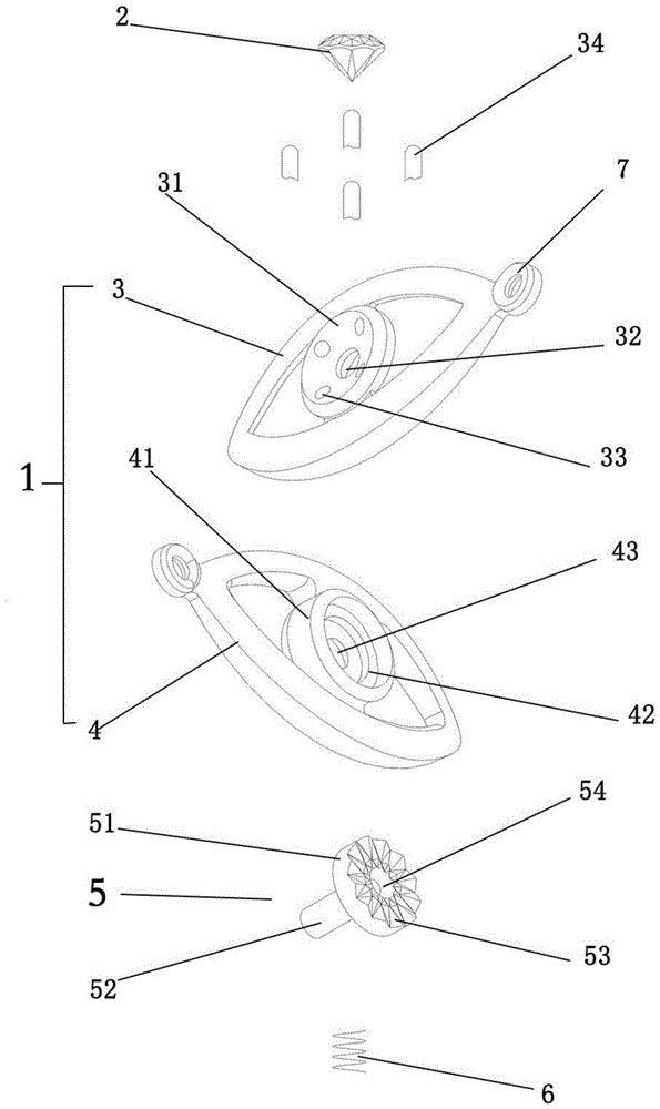 一种分体式的双面梭形吊坠的制作方法