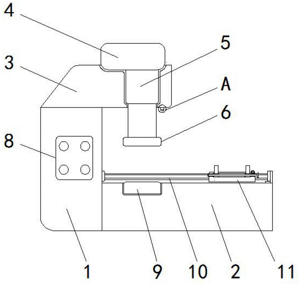 一种可对进料锌铁合金型材自动定位冲压机的制作方法