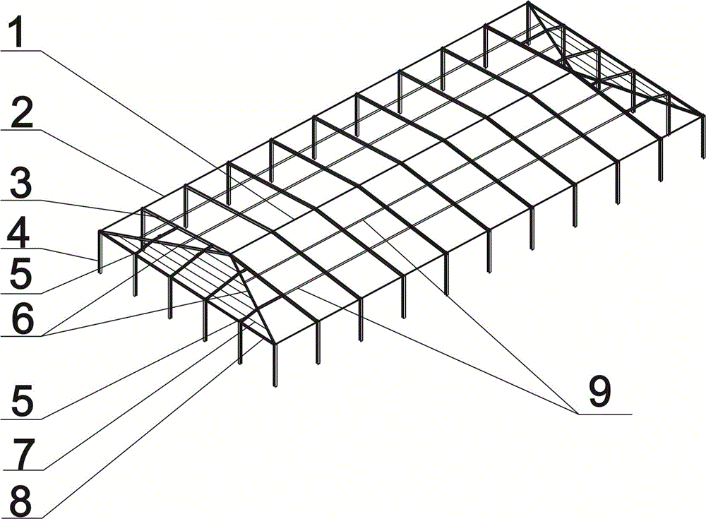 一种四坡屋面用钢结构的制作方法