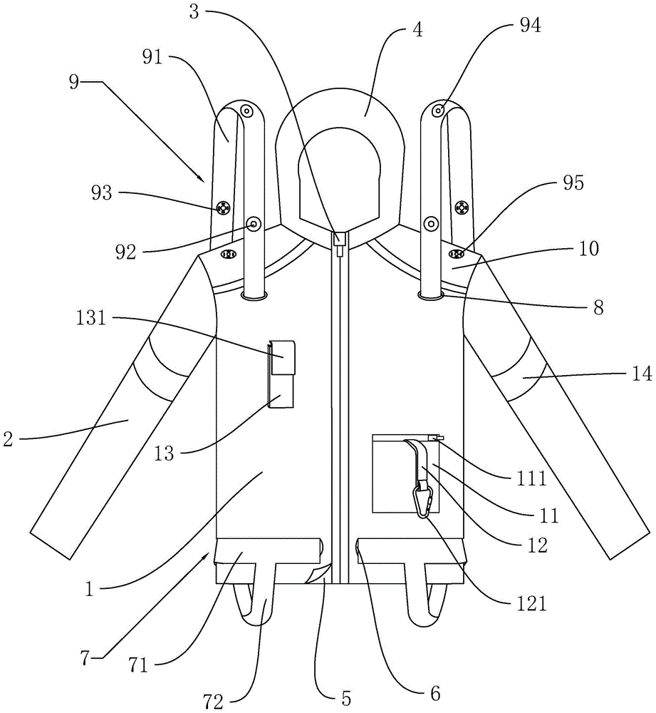 一种野外生存衣服的制作方法