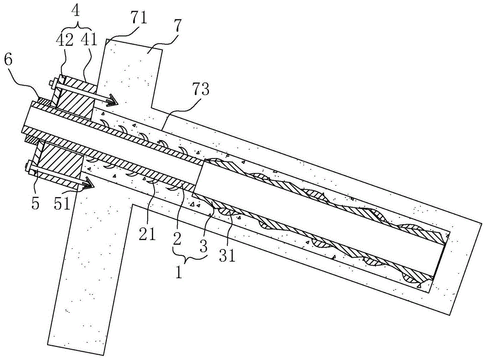 一种狭窄空间用多排超深斜向复合锚杆桩的制作方法