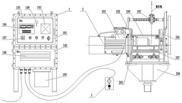 一种基于交流变频电动绞车的石油钻机用提升装置的制作方法