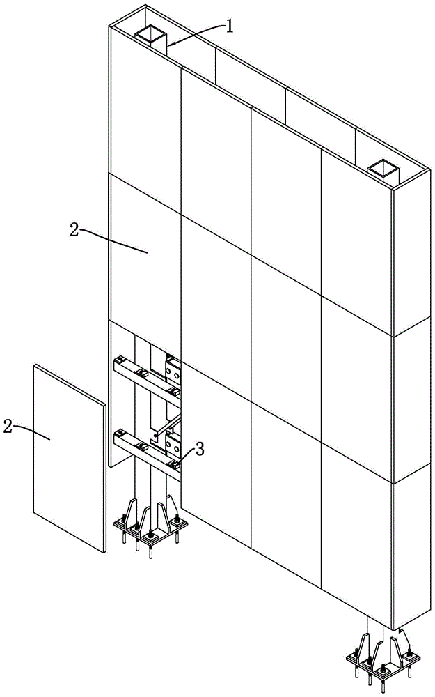 钢结构可移动式景墙的制作方法