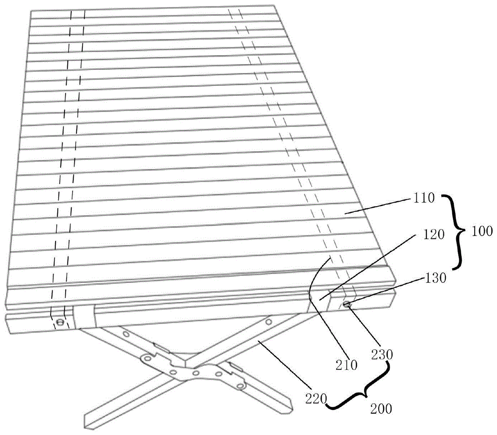 一种插接式户外收折桌子的制作方法